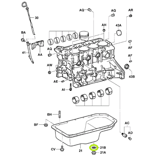 Sump Plug Gasket - (4Y, 2Z, 1DZ,)
