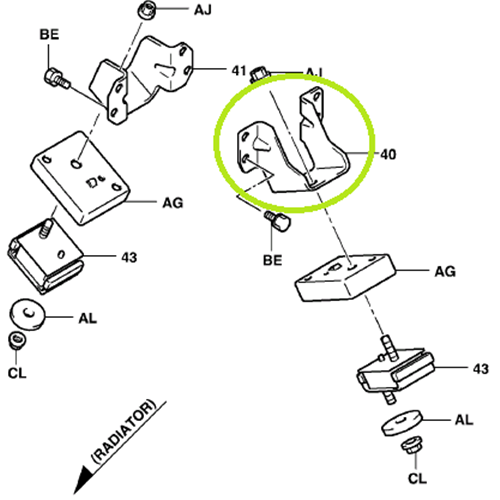 Engine Mount Bracket RH - suits # 711618