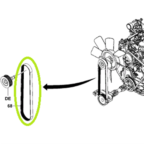 Fan Belt (14Z) (CHECK WITH VELOX FOR SERIAL NUMBER)