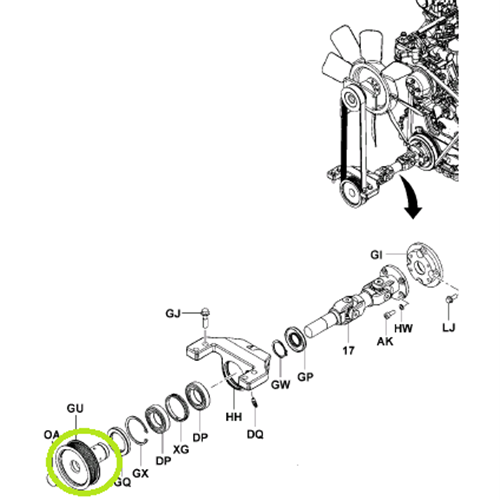 Pulley - Hydraulic Pump  (CHECK WITH VELOX FOR SERIAL NUMBER)