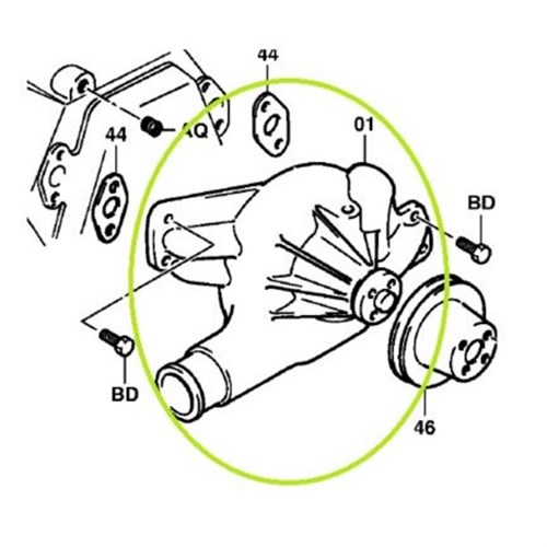 Water Pump (GM Vortec 4.3L 6 Cyl) (CHECK WITH VELOX FOR SERIAL NUMBER)