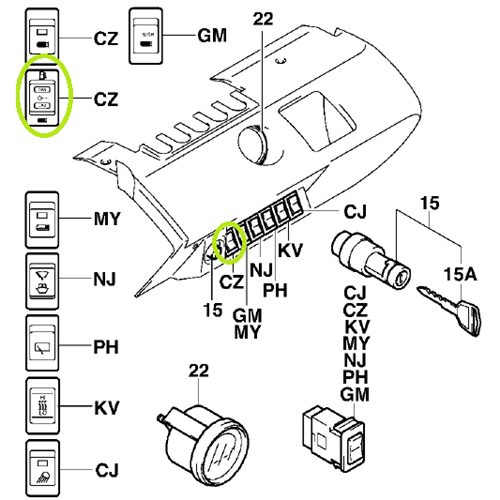 LPG/Petrol Toggle Switch - Genuine