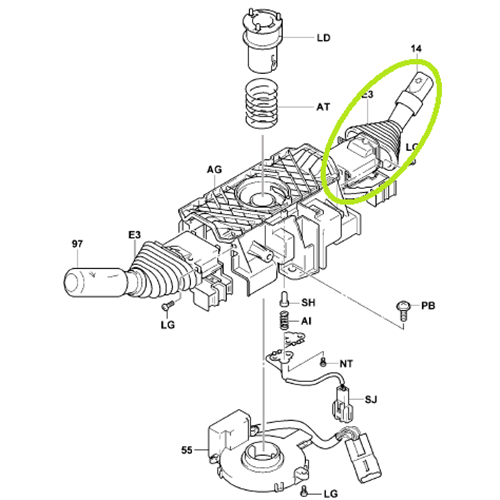 Switch Assembly - Lamp Control, (Genuine)