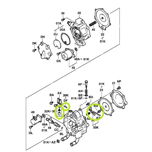 Aisan LPG Regulator Valve Kit - Suits # 7627, 6074, 6075