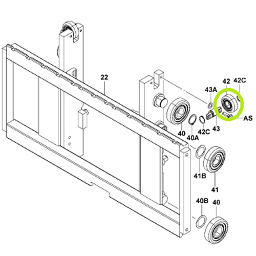 Side Roller - (25mm x 65mm x 22mm)