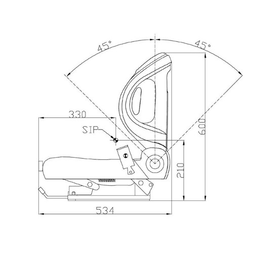 Suspension Seat Wingback Style c/w seat belt & switch | seat switch | dust proof mantle