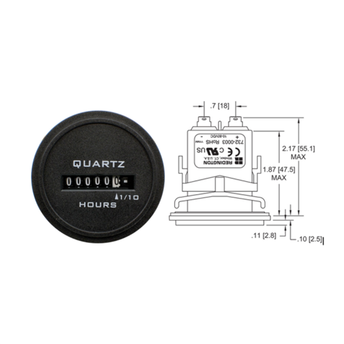 Hour Meter - Analog 12 - 48VDC