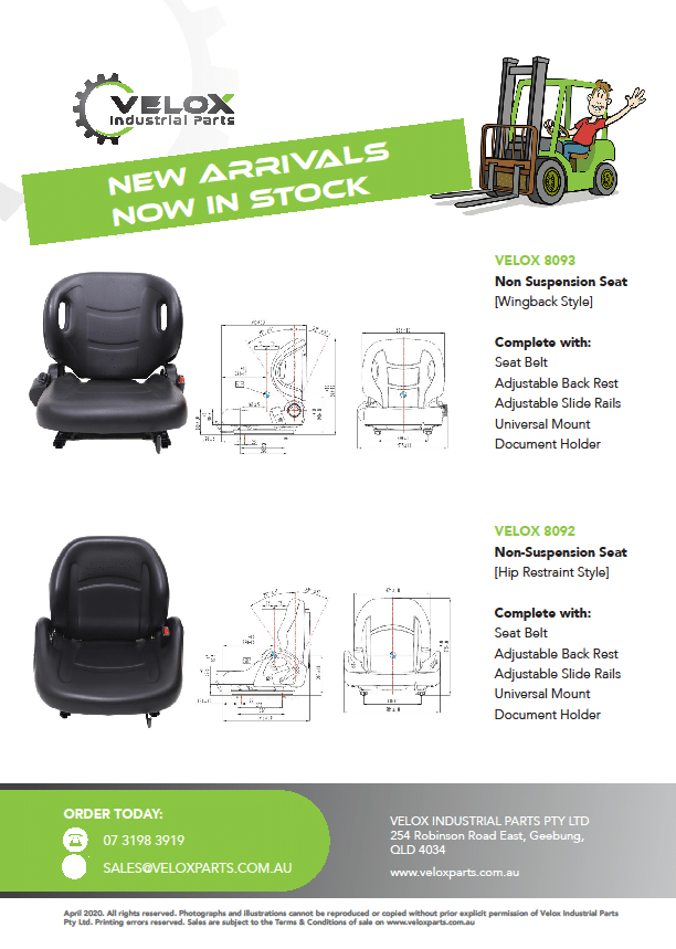 Forklift Seat non-suspension version